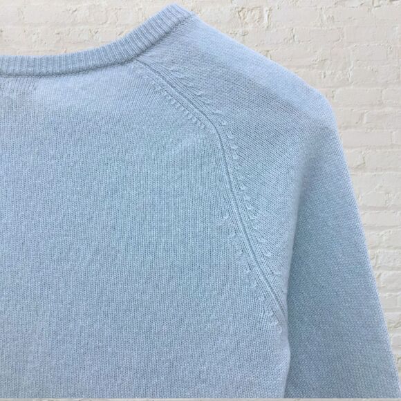 Halogen Cashmere Sweater Petite XS Blue Crew Neck Long Sleeve - Picture 8 of 15